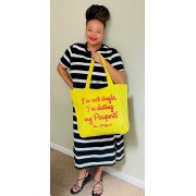 I'm Not Single Oversized Zippered Tote Bag